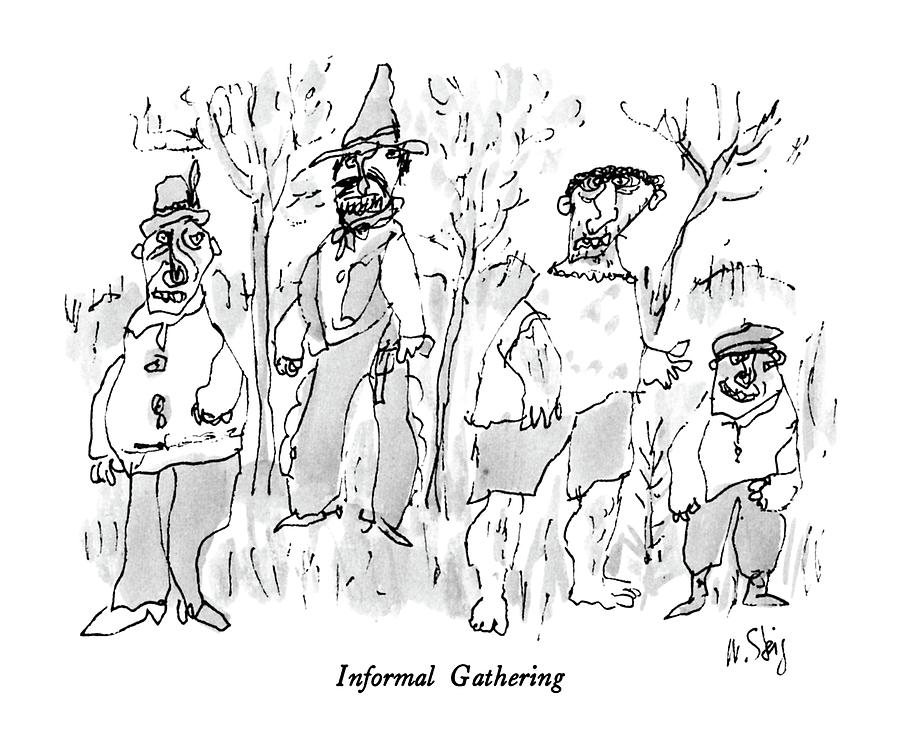 Informal Gathering Drawing by William Steig