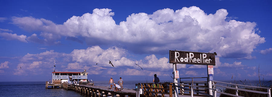 Nature Photograph - Information Board Of A Pier, Rod by Panoramic Images
