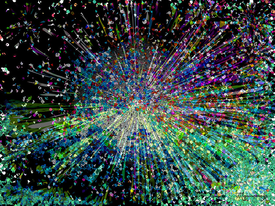 Information Explosion Digital Art by Mariarosa Rockefeller