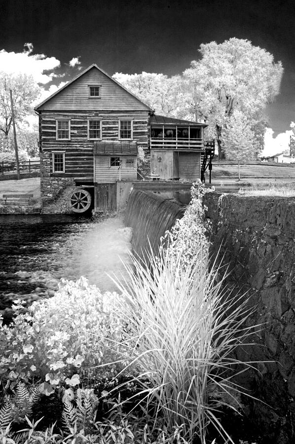 Infrared Grist Mill Photograph by Paul W Faust -  Impressions of Light