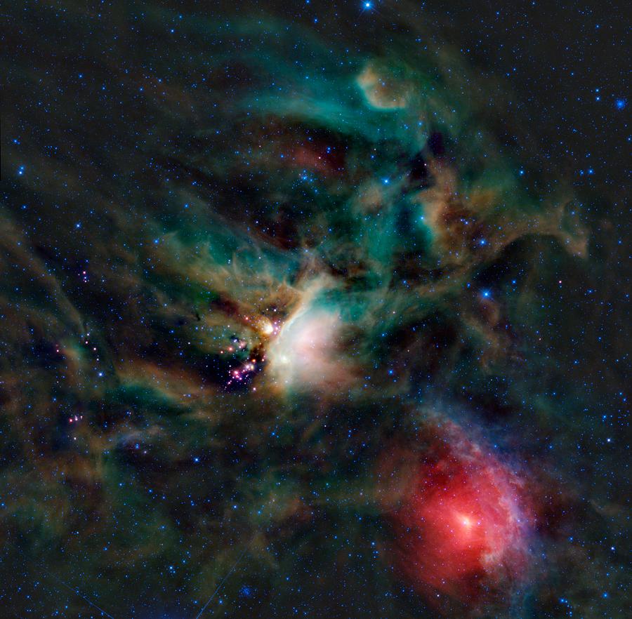 Infrared Light View Of Rho Ophiuchi Molecular Cloud Photograph