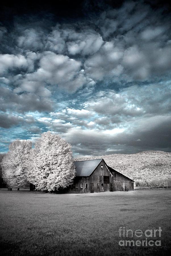 Barn Photograph - Infrared Vermont Barn by Ken Andersen