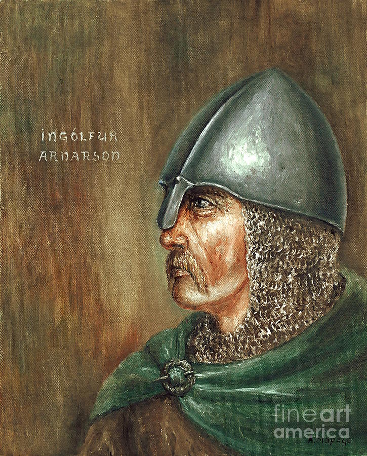 Ingolfur Arnarson Painting by Arturas Slapsys