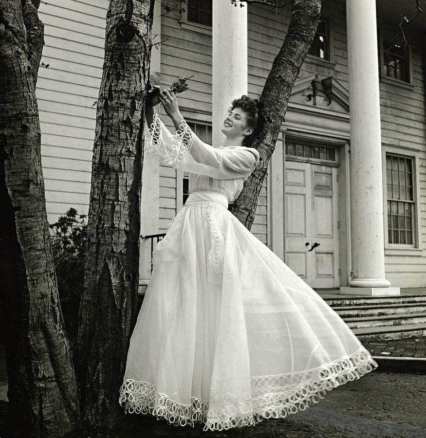 Ingrid Bergman Wearing An Adrian Dress Photograph by Toni Frissell