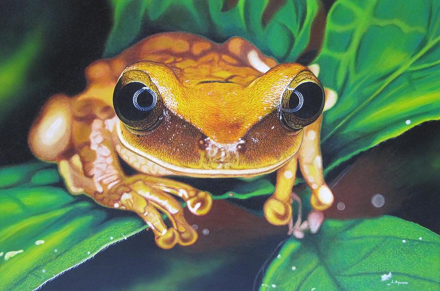 Tree Frog Painting - Inhabitant of Gueppi by Luis Aguirre