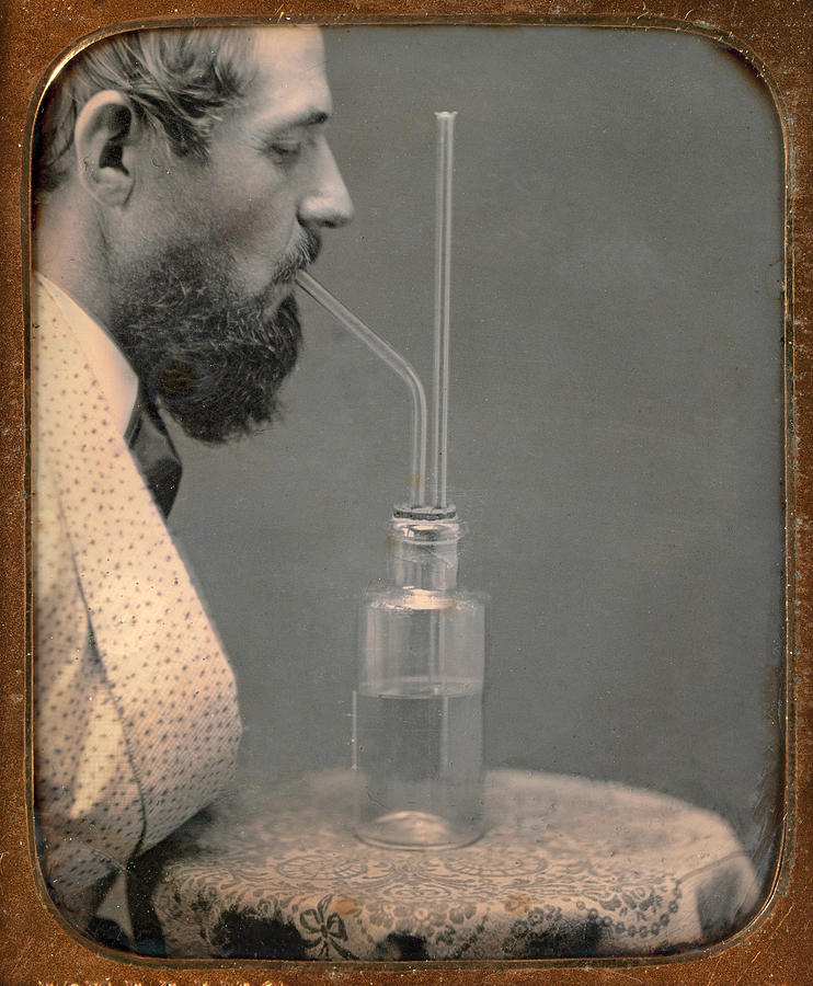 Inhaling Chlorine Gas, 1850s Photograph by Metropolitan Museum of Art