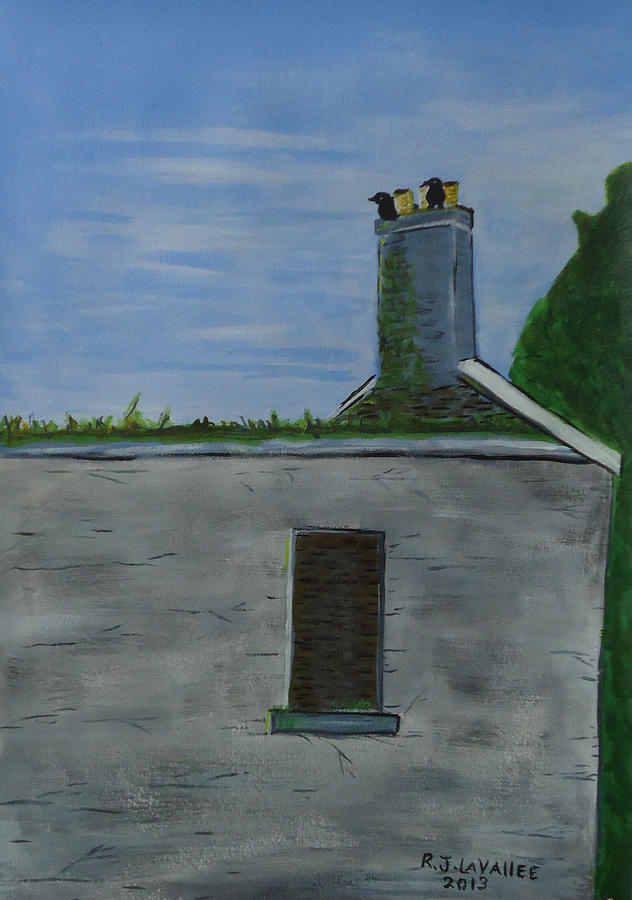 Crow Painting - Inis Meain 12 A Trip For Whiskey by Roland LaVallee
