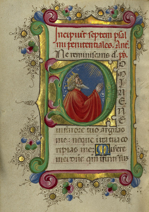 Initial D David In Prayer Taddeo Crivelli, Italian, Died Painting by ...