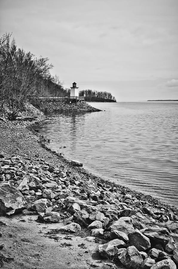 Inlet Lighthouse 3 in b/w Photograph by Greg Jackson