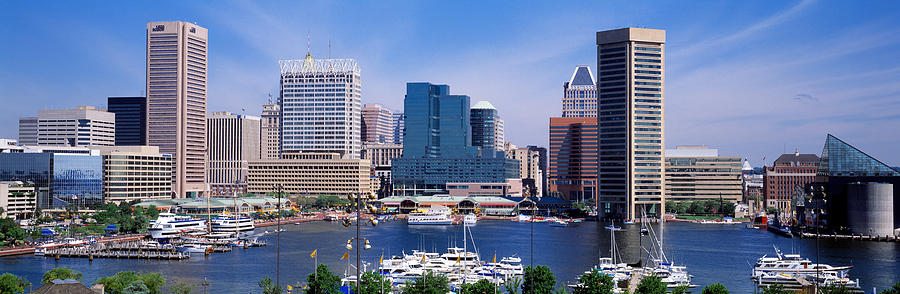 Inner Harbor Federal Hill Skyline Photograph by Panoramic Images