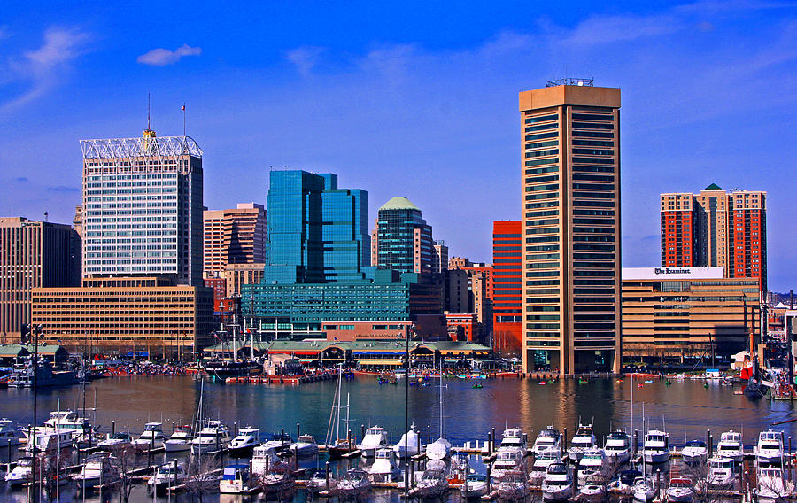 Inner Harbor Skyline Photograph by Andy Lawless
