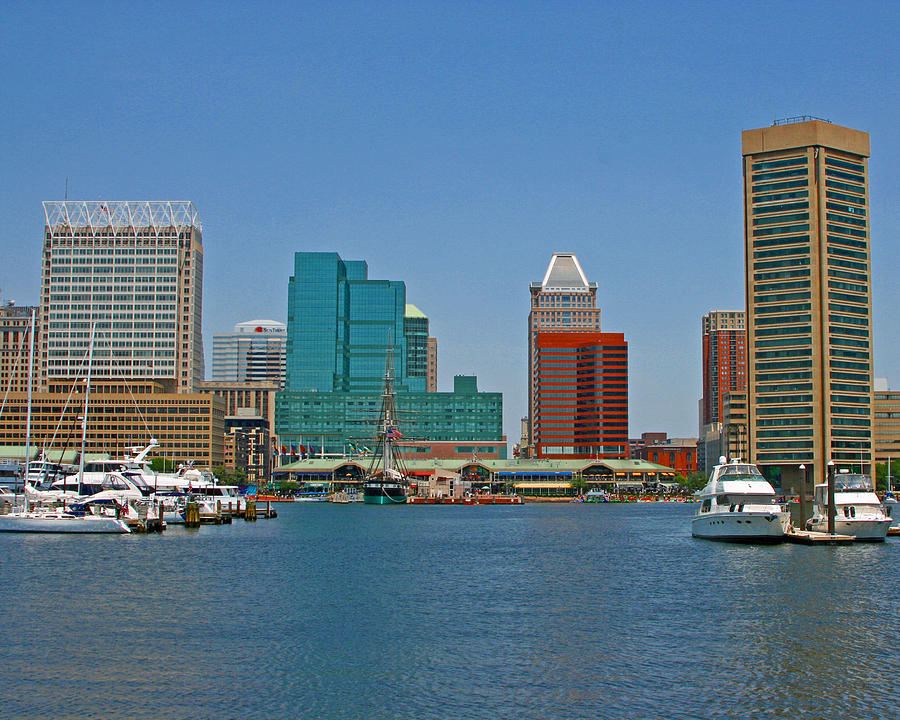 Inner Harbor view from Federal Hill docks Photograph by Andy Lawless