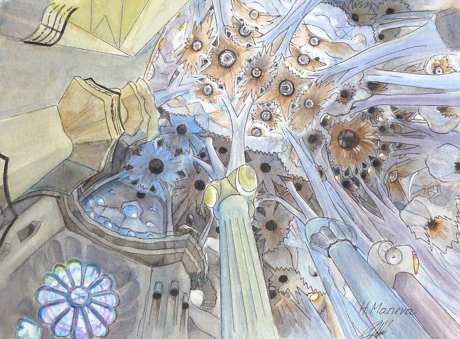 Inner Sagrada Familia Painting by Henrieta Maneva
