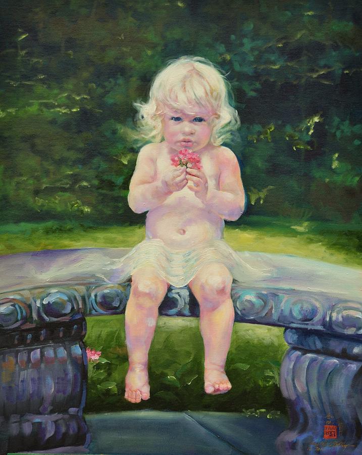 Innocent Child Painting - Innocence by Sally Buffington
