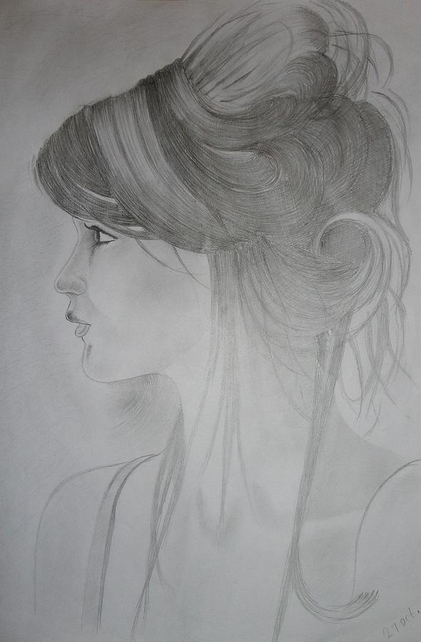 Innocent Girl Drawing by Anjali Pail Fine Art America