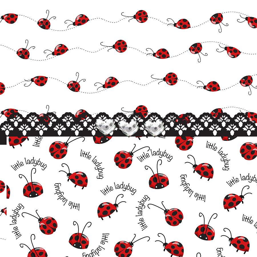 Ladybug Digital Art - Innocent Ladybugs  by Debra  Miller