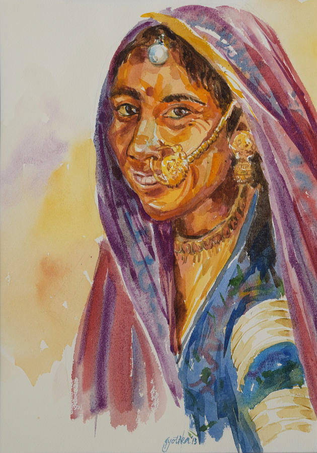 Innocent smile Painting by Jyotika Shroff
