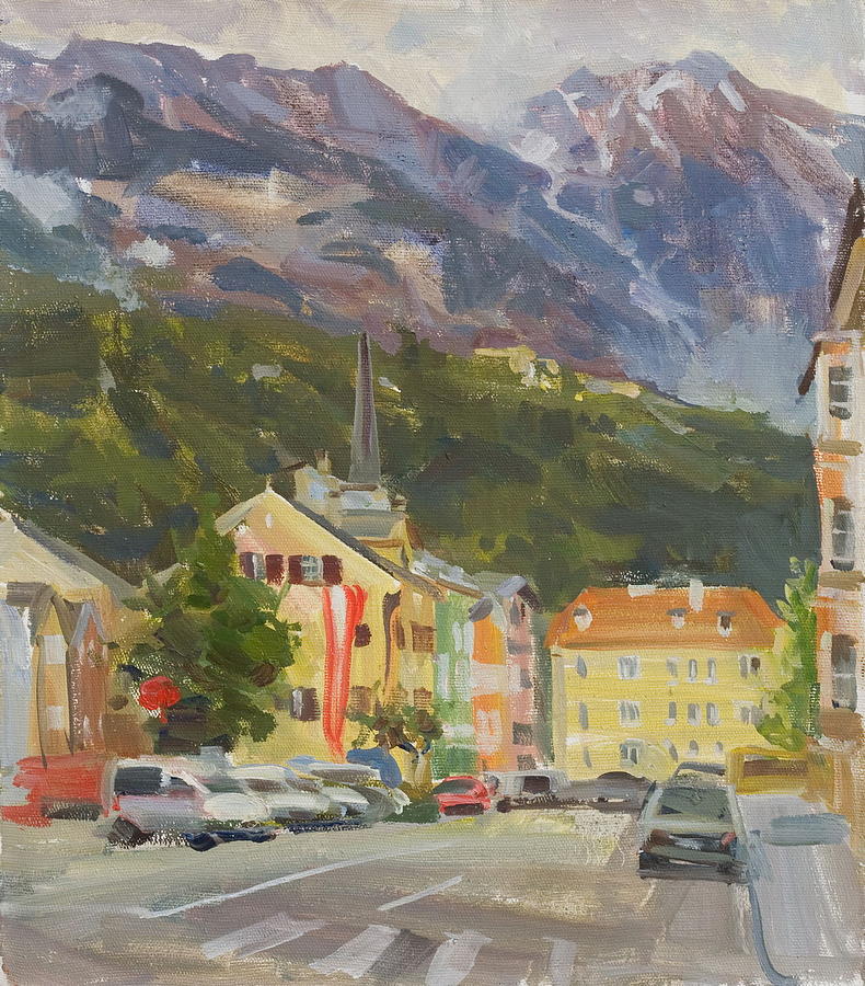 Innsbruck Painting by Victoria Kharchenko