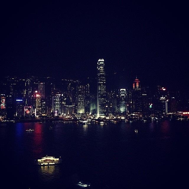 Insane View Of The Hk Harbor @ Aqua Tst Photograph by Crystal Lui