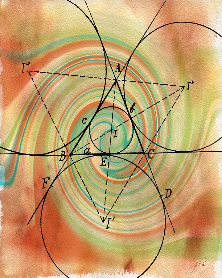 Inscribed Angle Theorem Digital Art by Paulette B Wright