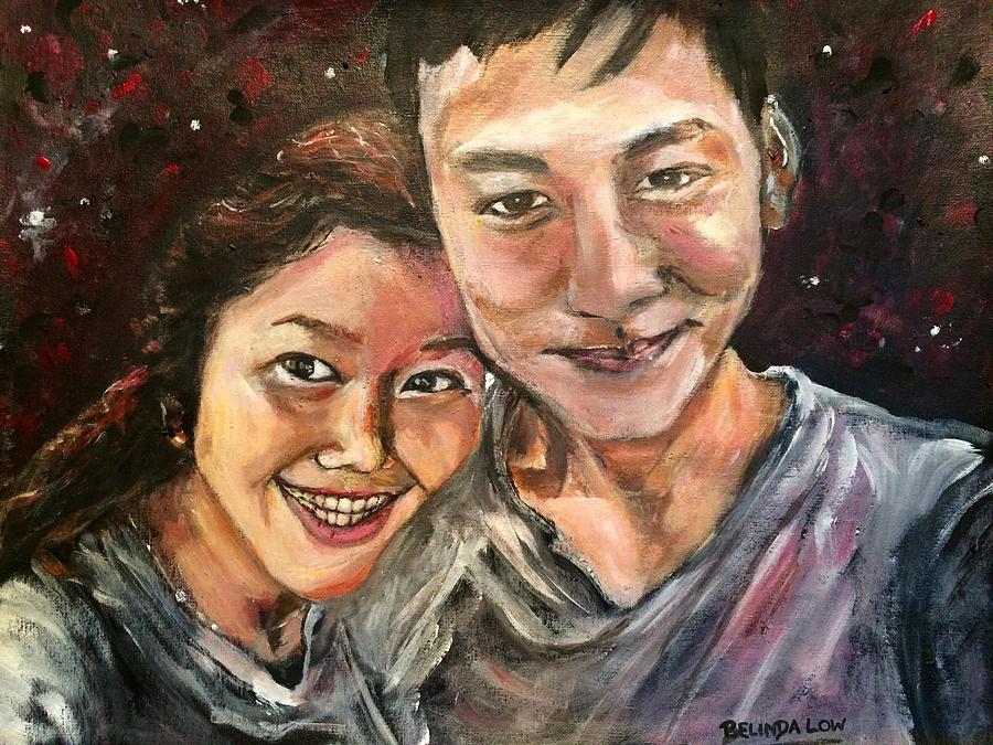 Inseparable - Ben and Amanda Painting by Belinda Low