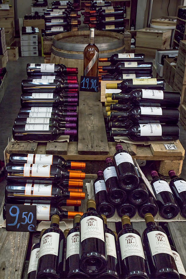 Wine Photograph - Inside A French Wine Store by Georgia Clare