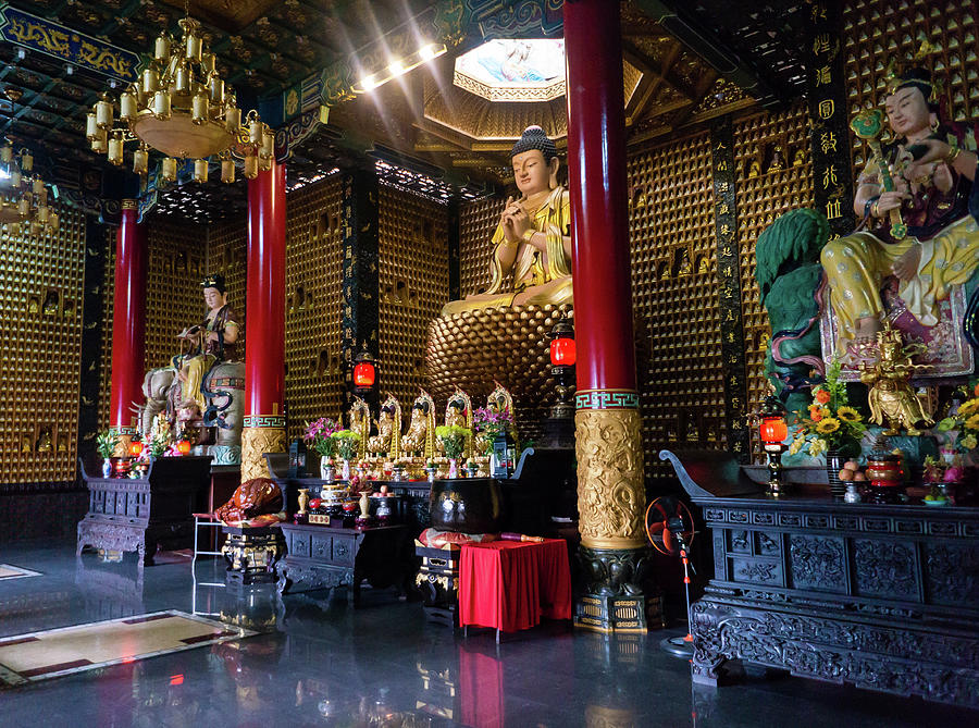 Inside Buddhist Temple, Ho Chi Minh City Photograph by Alexander Newman