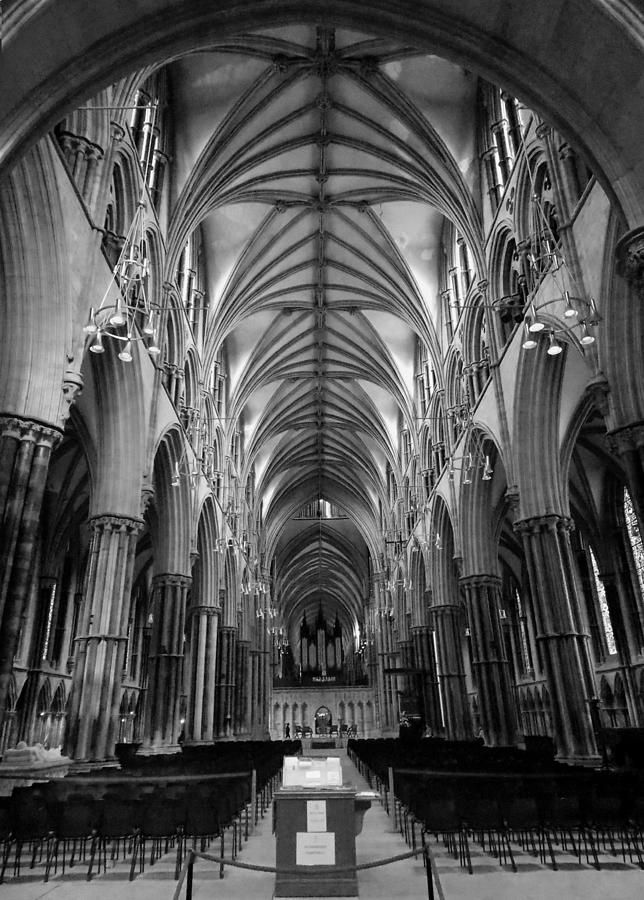 Architecture Photograph - Inside Lincoln Cathedral by Chris Cox