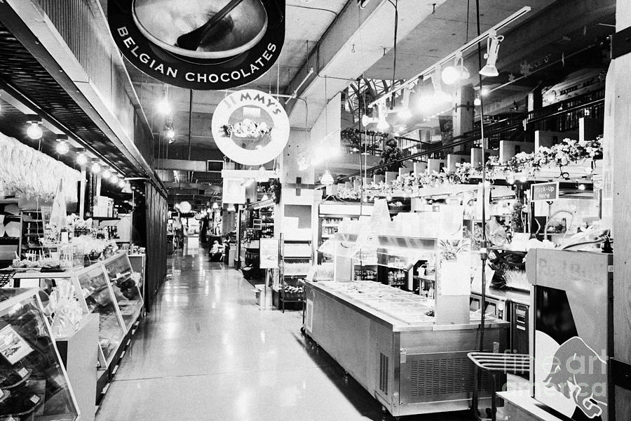 Lonsdale Photograph - inside lonsdale quay market shopping mall north Vancouver BC Canada by Joe Fox