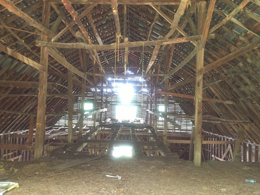 Inside Of Old Barn At Sunset Photograph By Gino Didio