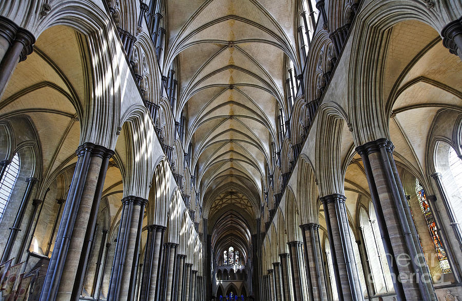 Inside Salisbury Cathedral Wiltshire England Photograph by Robert Preston