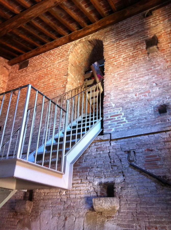 Inside Stairway of Old Tower in Lucca Italy Photograph by Angela Bushman
