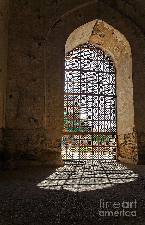 Inside the Bibi Khanym Mosque at Samarkand in Uzbekistan Photograph by Robert Preston