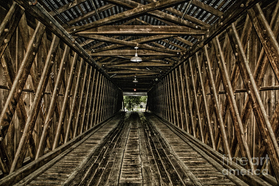 Inside the Euharlee Bridge Photograph by Barbara Bowen
