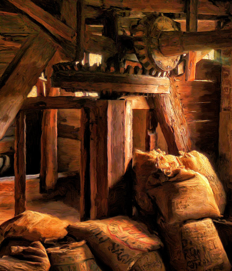 Inside the Old Mill Painting by Michael Pickett