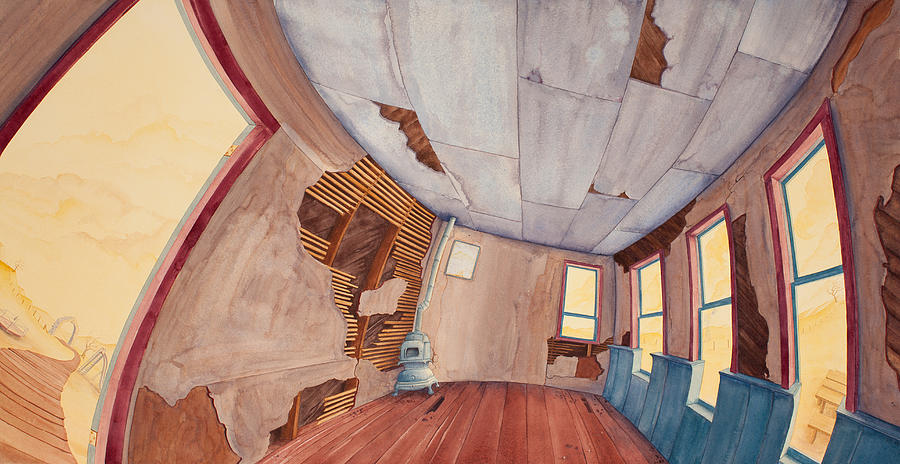 Inside The Old School House III Painting by Scott Kirby
