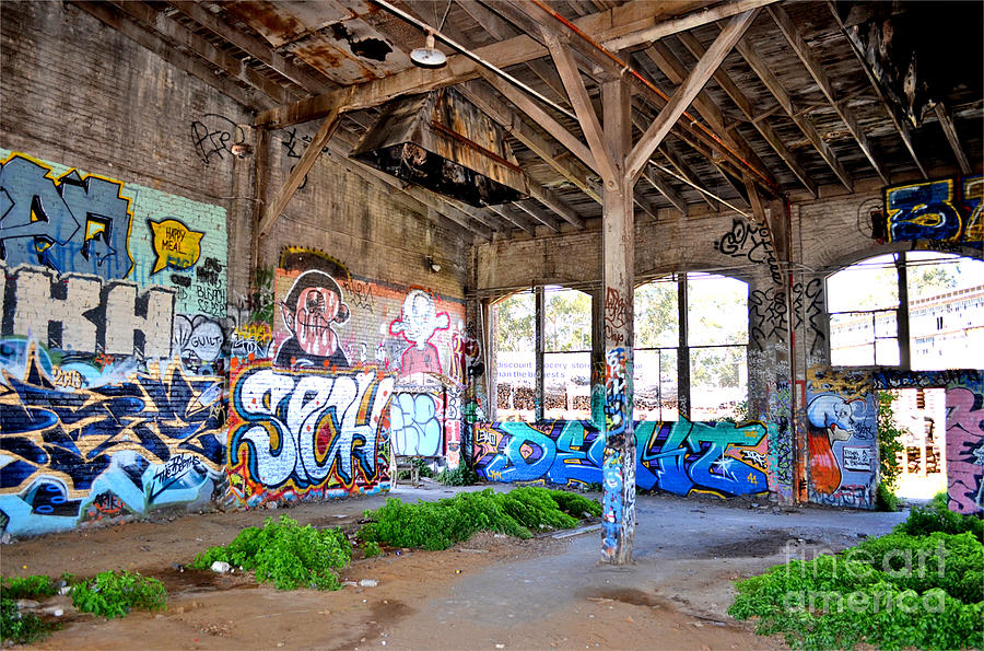 Inside The Old Train Roundhouse at Bayshore near San Francisco and the Cow Palace II Photograph by Jim Fitzpatrick