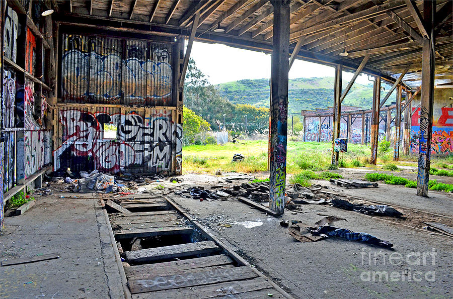 Inside The Old Train Roundhouse at Bayshore near San Francisco and the Cow Palace IV Photograph by Jim Fitzpatrick