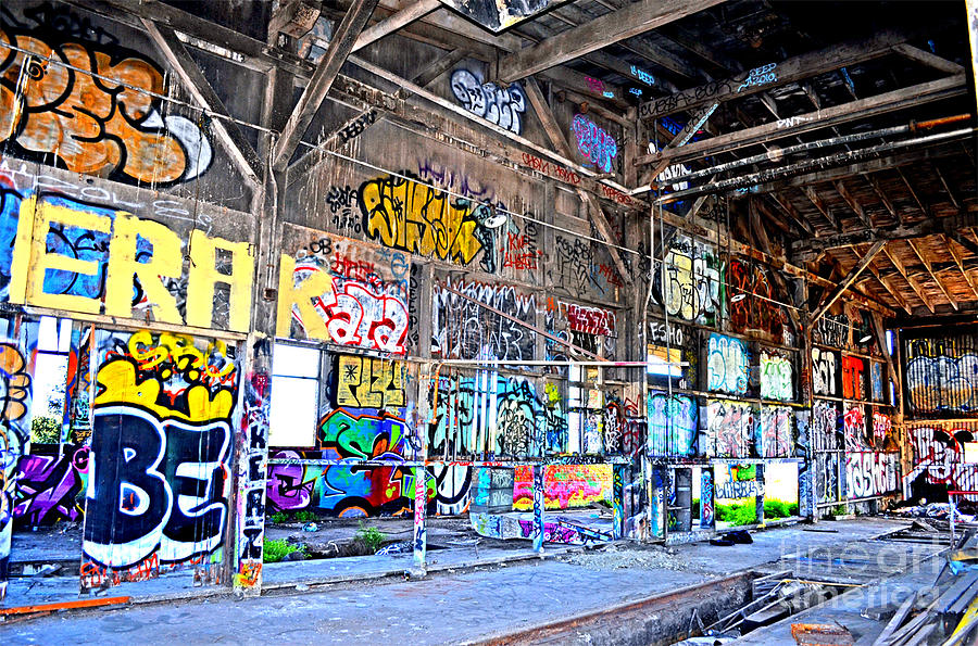 Inside The Old Train Roundhouse at Bayshore near San Francisco and the Cow Palace V  Photograph by Jim Fitzpatrick