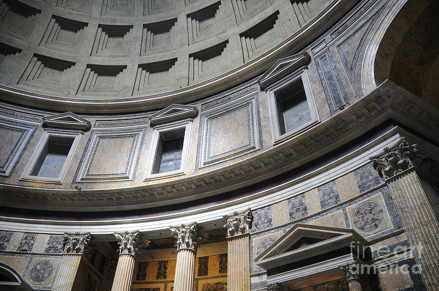 Inside The Pantheon of Rome Photograph by Brenda Kean