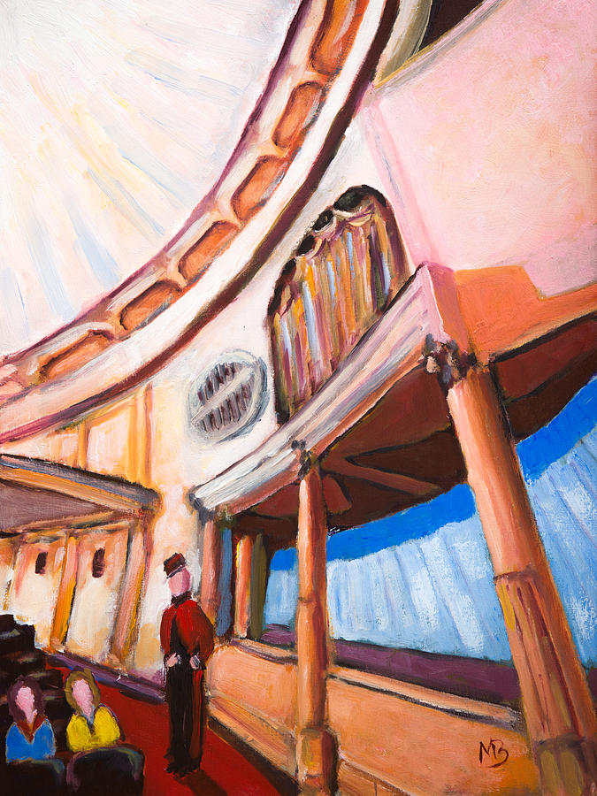 Inside the Whiteside Theatre Painting by Mike Bergen