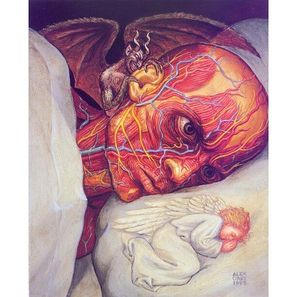 Mind Photograph - insomnia #alexgrey #art #paintings by Tania Torres