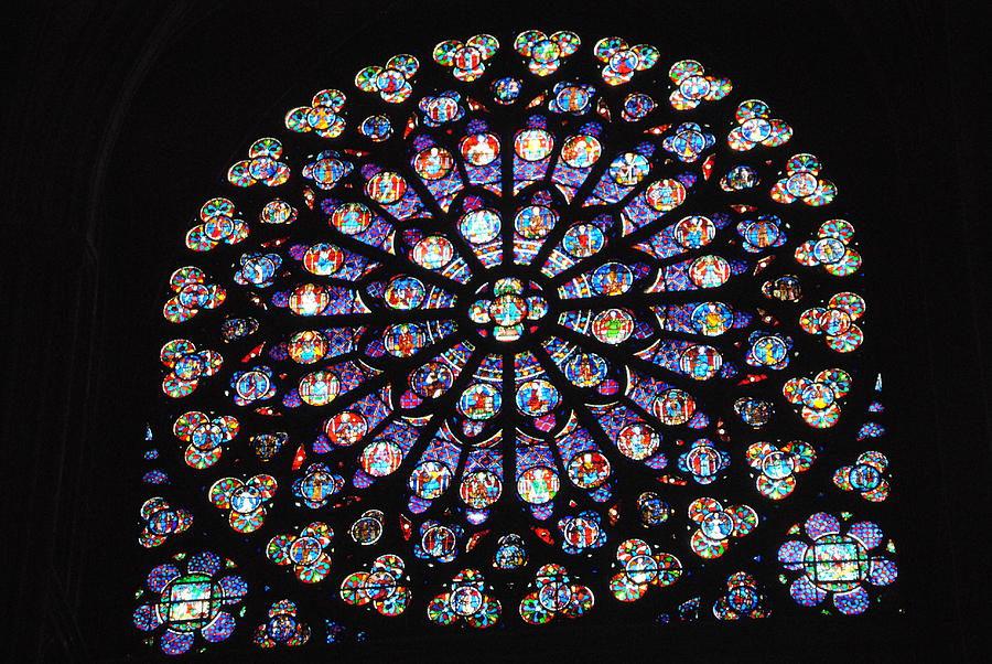 Inspirational - Rose Window of Chartres Cathedral France Photograph by Jacqueline M Lewis
