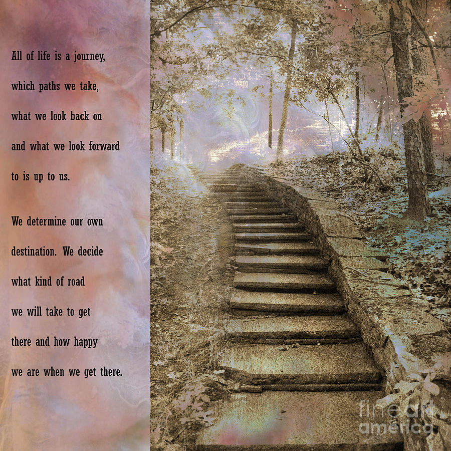 Inspirational Art Nature - Stairs To Heaven - Dreamy Nature Photograph by Kathy Fornal