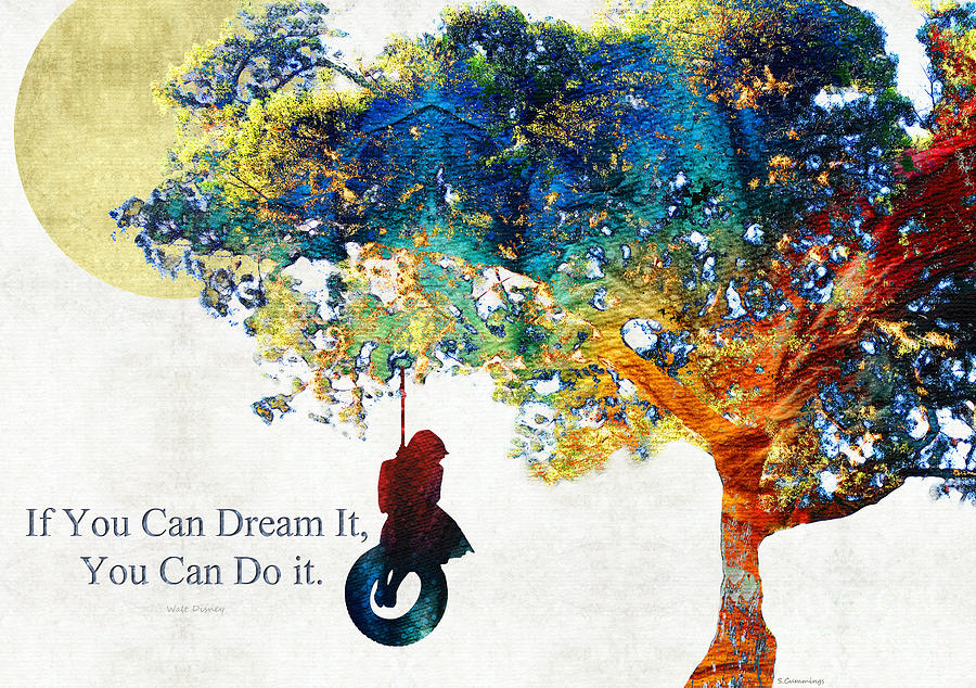 Inspirational Painting - Inspirational Art - You Can Do It - Sharon Cummings by Sharon Cummings