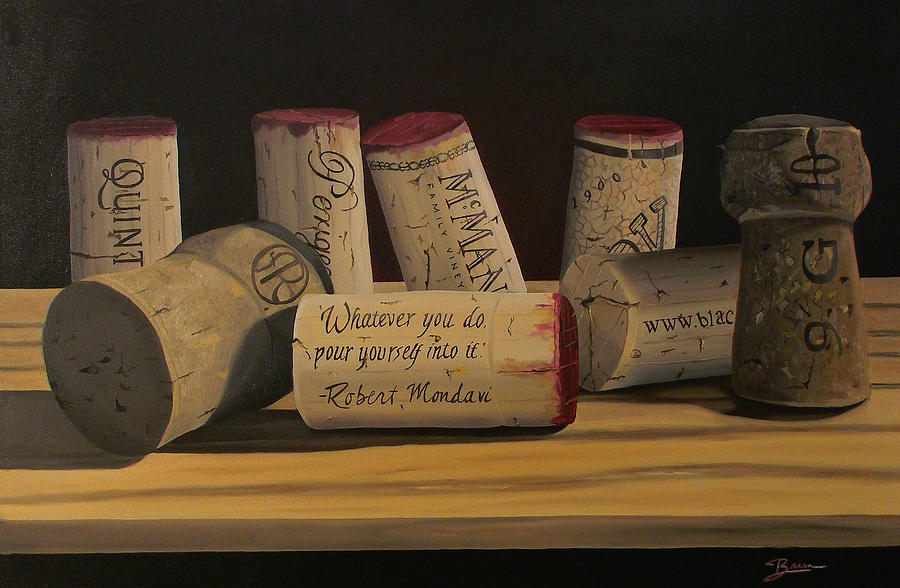 Wine Painting - Inspirational by Brien Cole