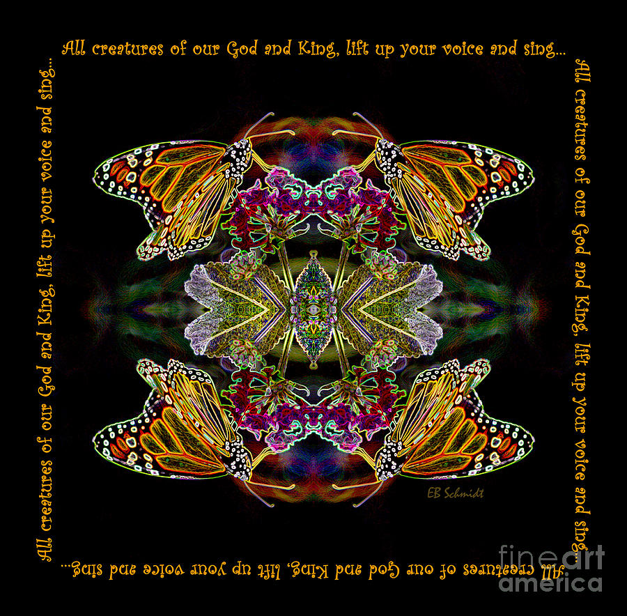 Inspirational Butterfly Reflections 02 - Monarch Digital Art by E B Schmidt