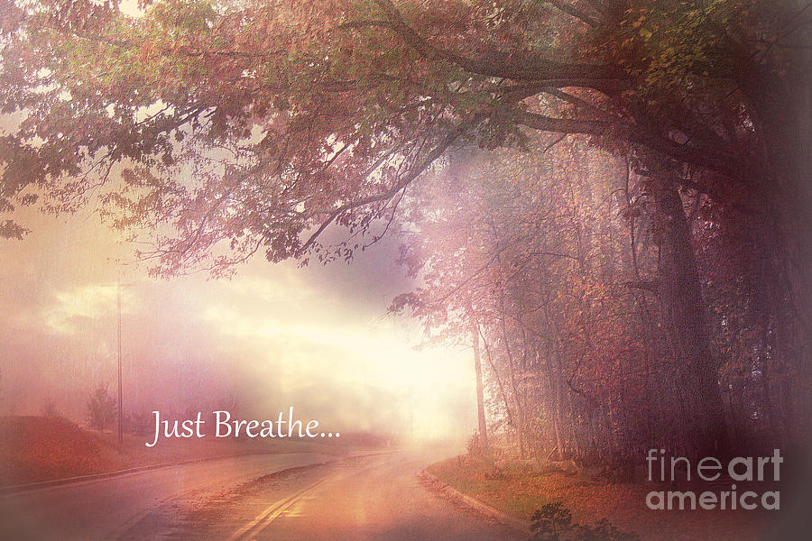 Inspirational Nature - Dreamy Surreal Ethereal Inspirational Art Print - Just Breathe.. Photograph by Kathy Fornal