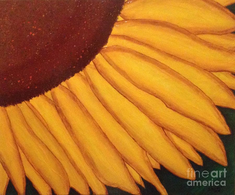 Inspired Sunflower Painting by Donna Meadows