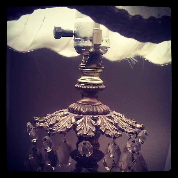 Instagram Photo lamp nightstand Photograph by Gunter Nezhoda